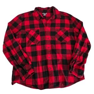 Peyton Parker‎ Mens Button Up Casual Shirt Size XL Extra Large Plaid Flannel